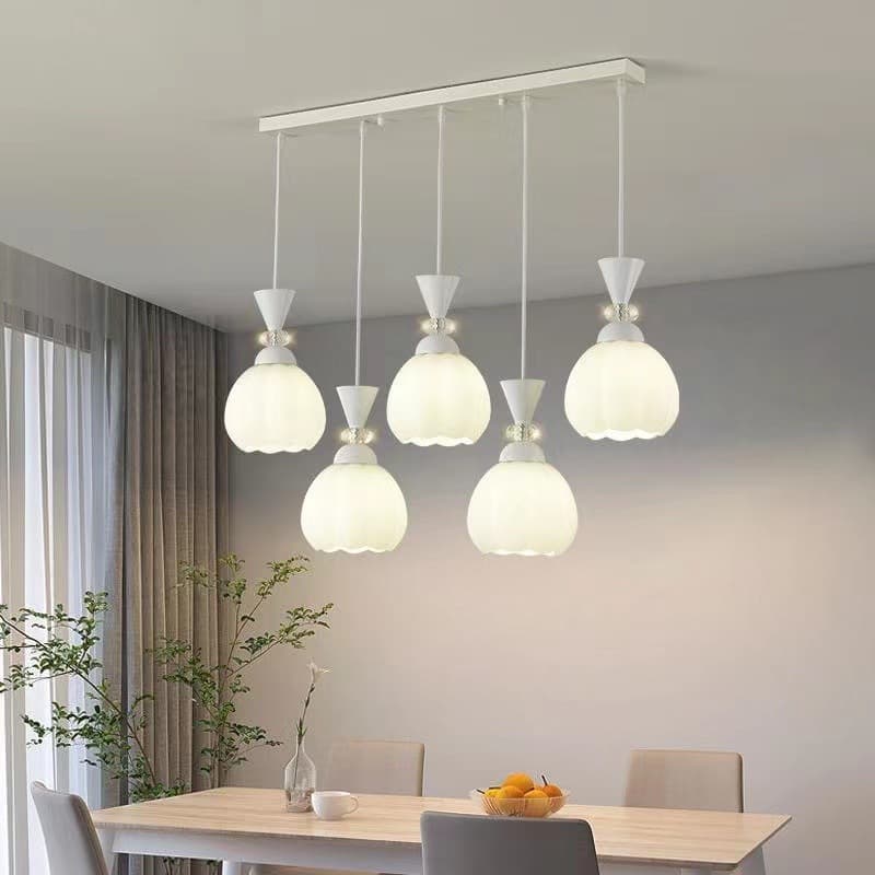 Restaurant Pendant Light Simple Modern Creative Cream Style Lighting Nordic Design Round Table Three-Head Dining Bar Lamp
