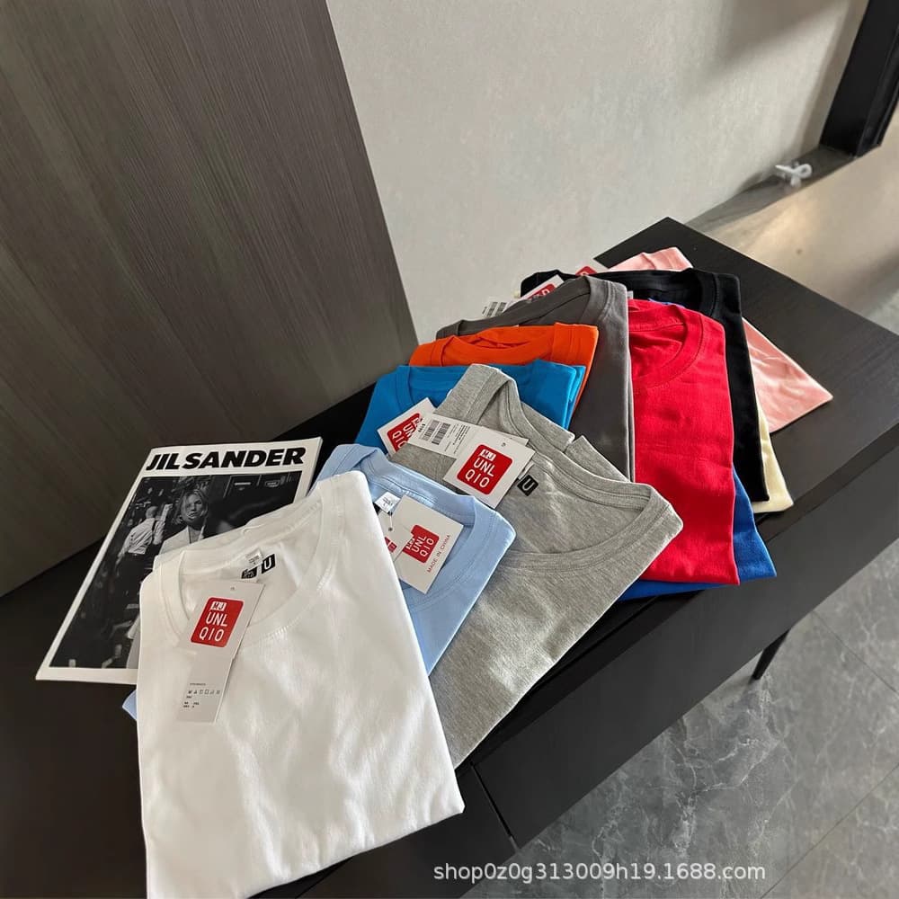 MJUnIqIoU Store Short Sleeve T-Shirt Candy Color Round Neck Unisex 11 Colors with Tag Shipping