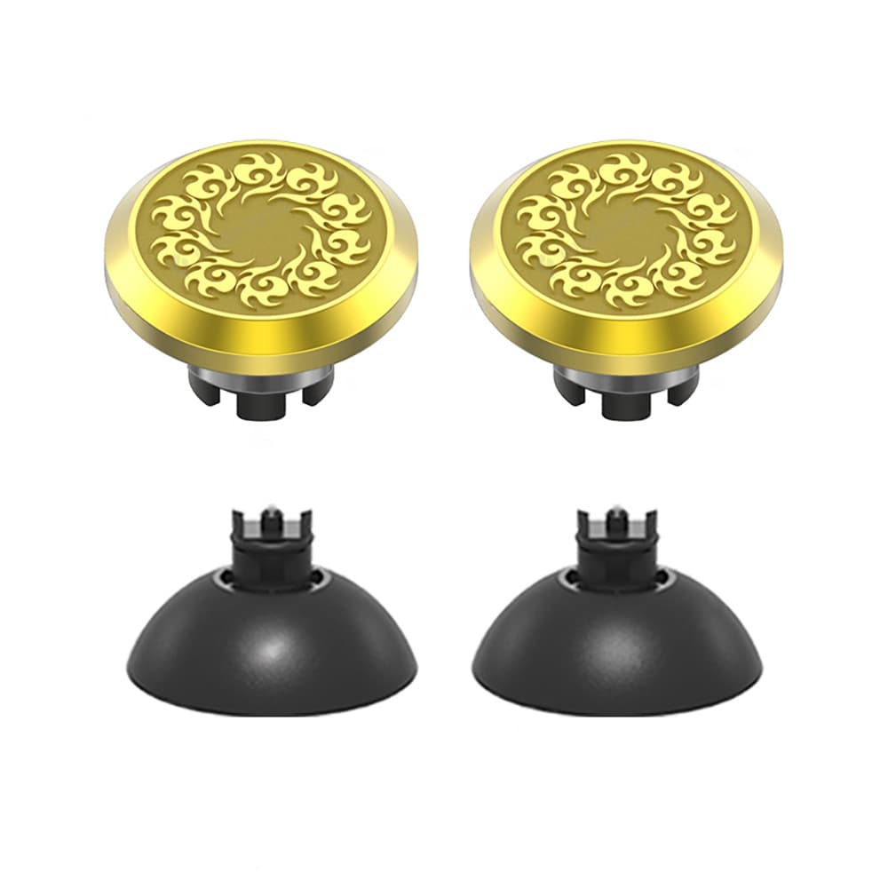Compatible with PS5 game controller button accessories, metal replacement button caps with base