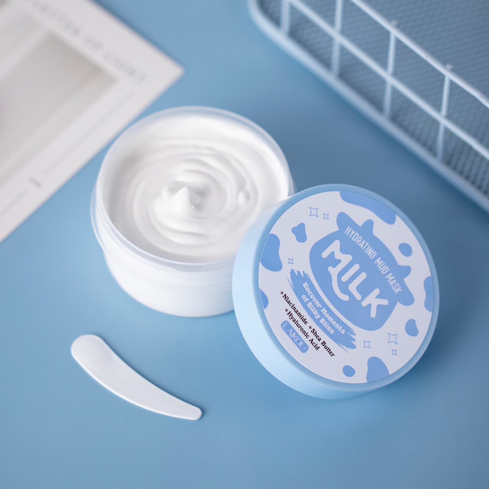 Laikou New Cross-Border Milk Clay Mask 90g Cleansing Moisturizing Mask FDA Skincare Export Mask