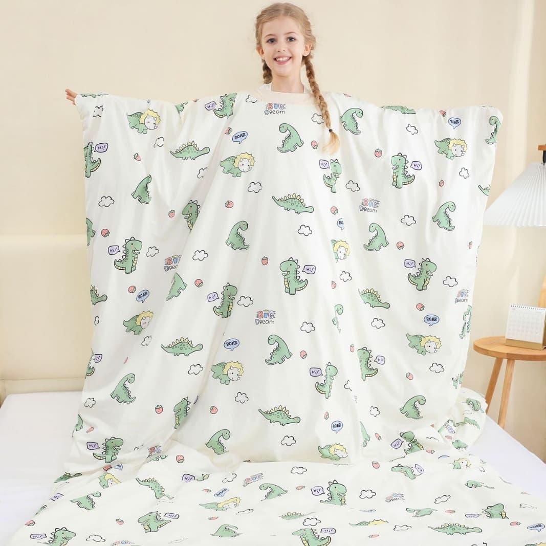 Cotton Anti-Kick Blanket for Babies and Children, All-Season Universal Sleep Sack, Split-Type Anti-Kick Blanket