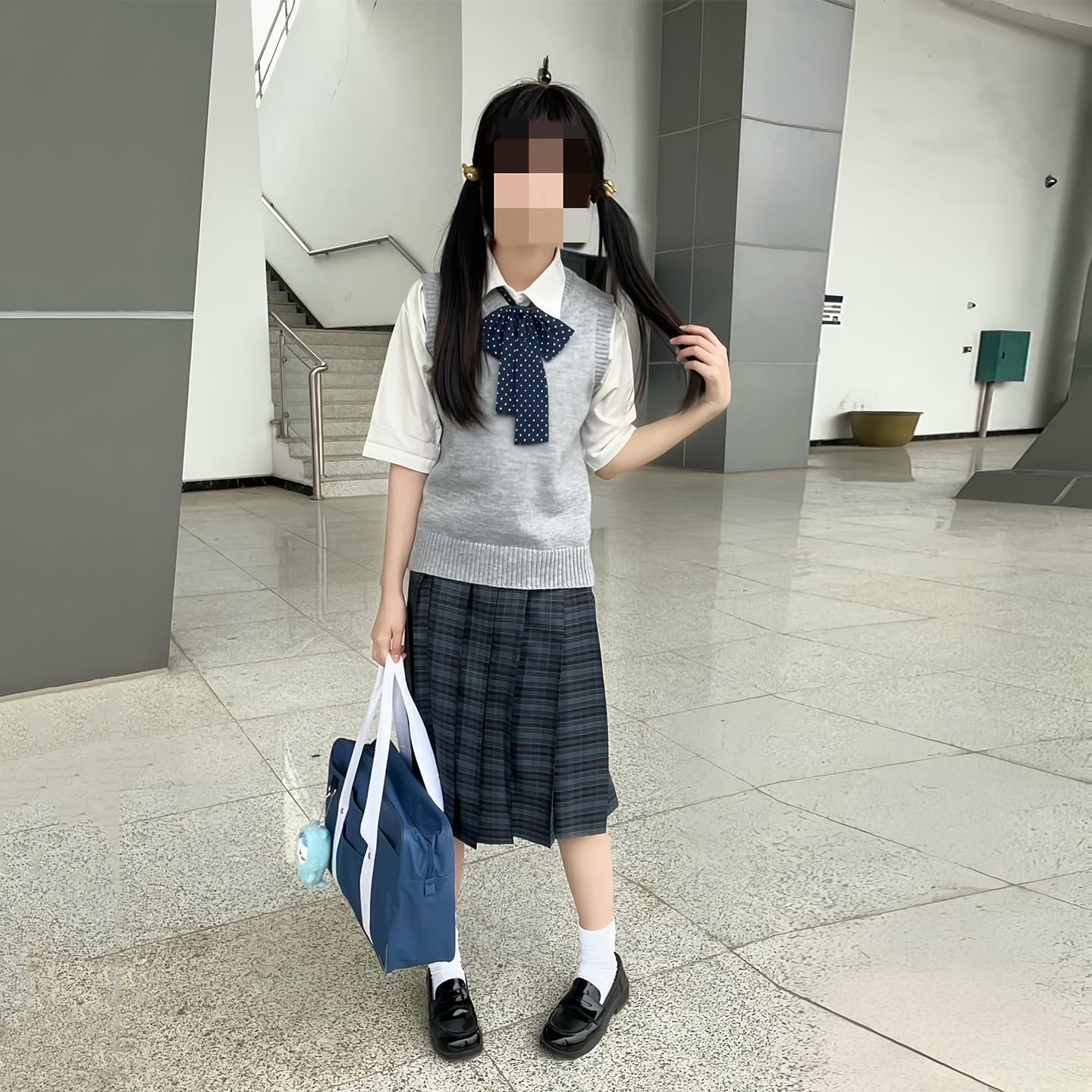JK Uniform Pleated Skirt Set Seaweed Medium Length Skirt Original Campus Style Japanese Style Half Skirt Vest