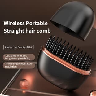 In Stock Straightening Comb, Lazy Hair Straightener and Curling Iron, Wireless Curling and Straightening Dual Use, Cross-border Straightening Comb, Negative Ion