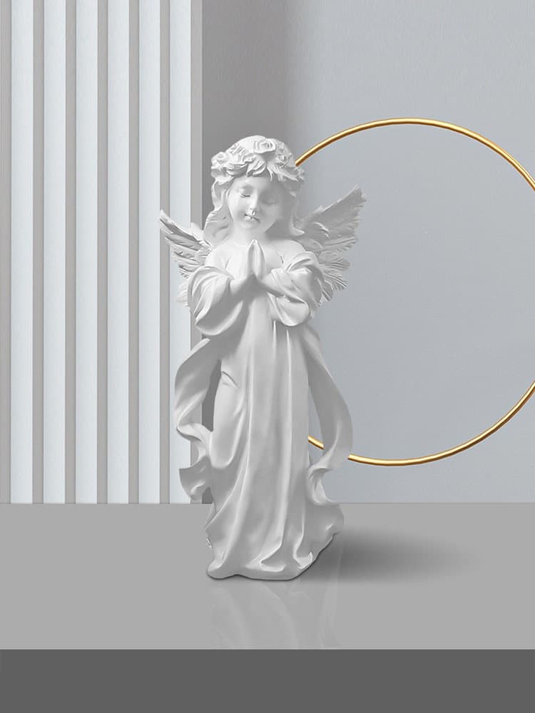Retro Ornament Style Niche Goddess European Angel Cherub Mini Small Desktop Photography Portrait Statue