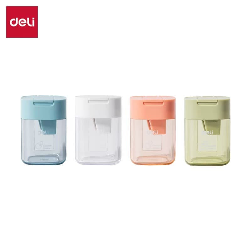 Deli Stationery Portable Pencil Sharpener Small Mini Twist Sharpener for Students Children Pencil Sharpener