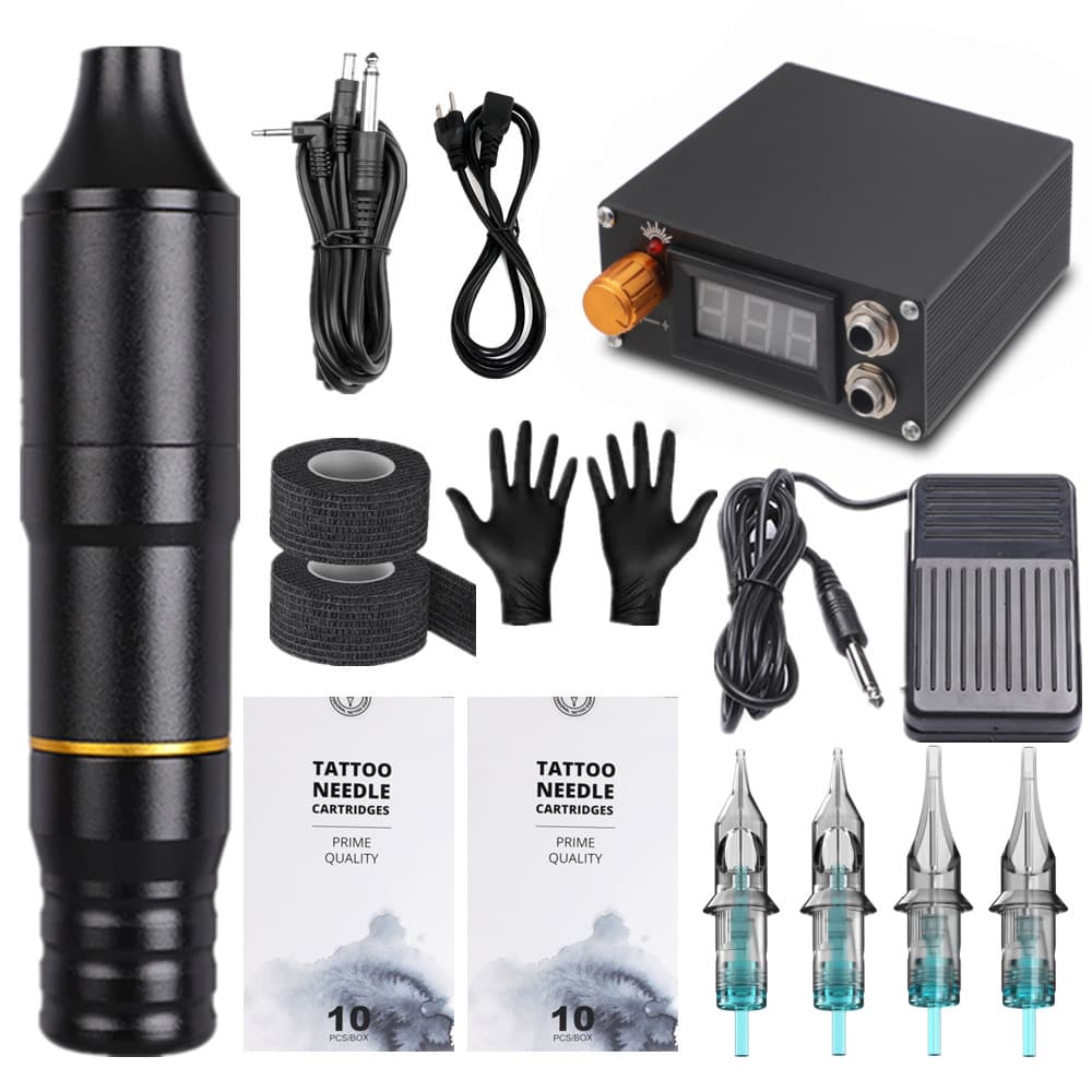 Xiulong Cross-Border Tattoo Machine Kit Beginner Full Set Tattoo Pen Tool Kit for Beginners