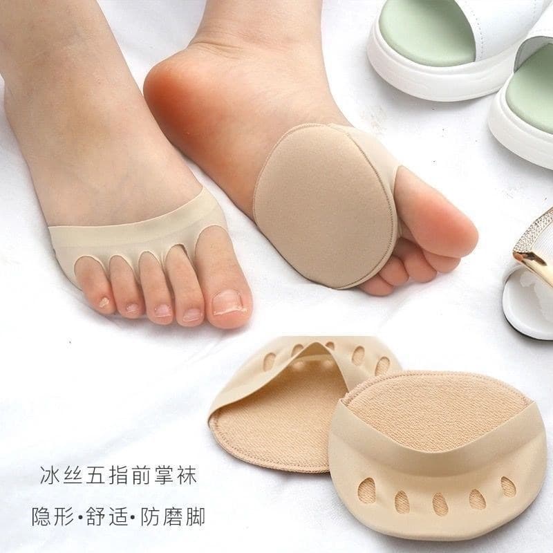 Thickened pure cotton anti-pain and anti-blister half-size insoles, high-heel insoles, forefoot pads, sponge anti-slip women's soft foot pads
