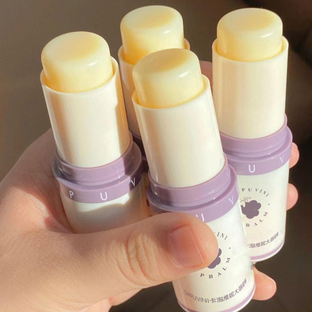 Cappuvini Grape Lip Balm Moisturizing Hydrating Lip Care Large Lipstick Stick Exfoliating Lip Treatment for Women