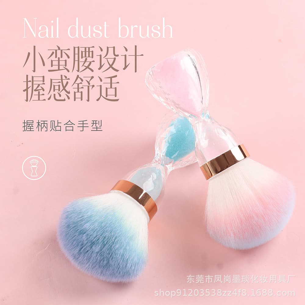 New Hourglass Nail Dust Brush Slim Powder Brush Makeup Tool Nail Dust Brush Blush Brush Makeup Brush