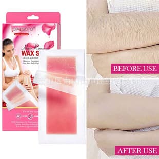 Cross-border Rose Hair Removal Wax Paper Non-Woven Wax Strips 20 Sheets Rose Herb Plant Wax Strips