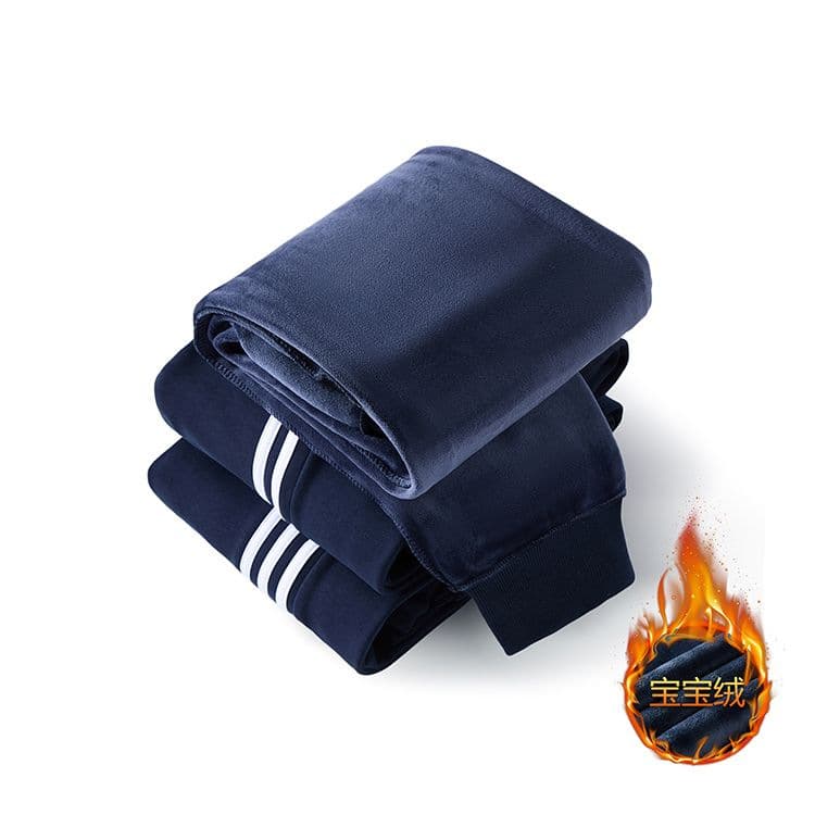 【Tapered Leg Collection】Primary School Students Autumn/Winter Thickened Tapered Leg Fleece-Lined School Pants for Boys and Girls