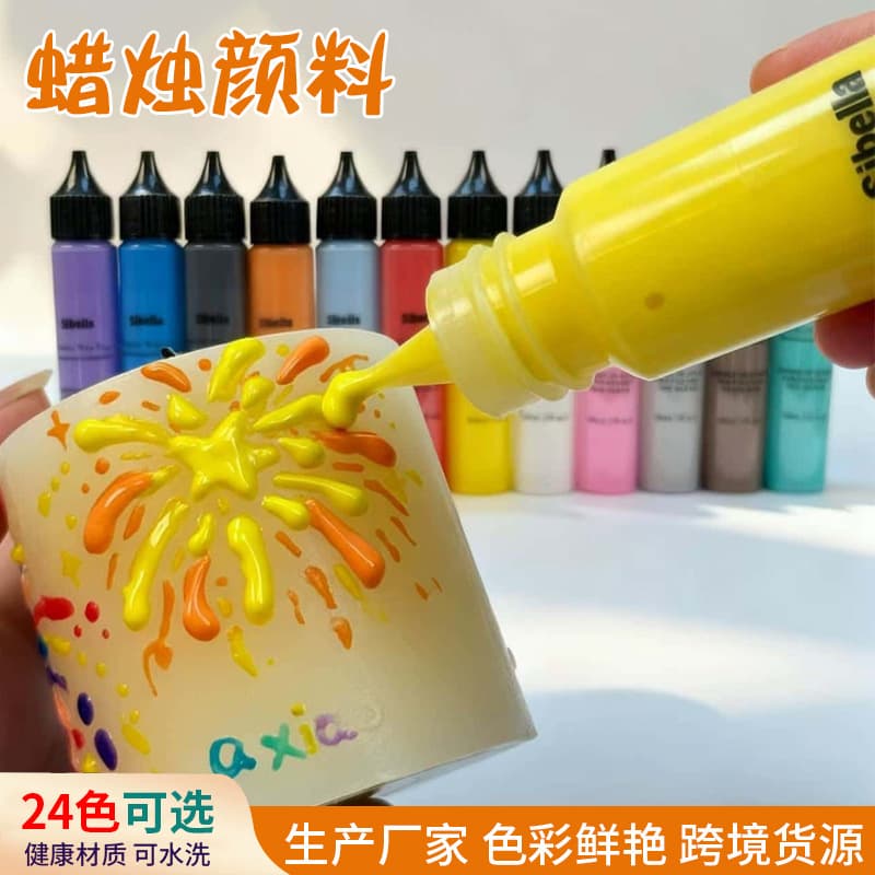 Candle paint brush creative coloring DIY candle decoration smokeless and odorless 3D candle paint pen painting