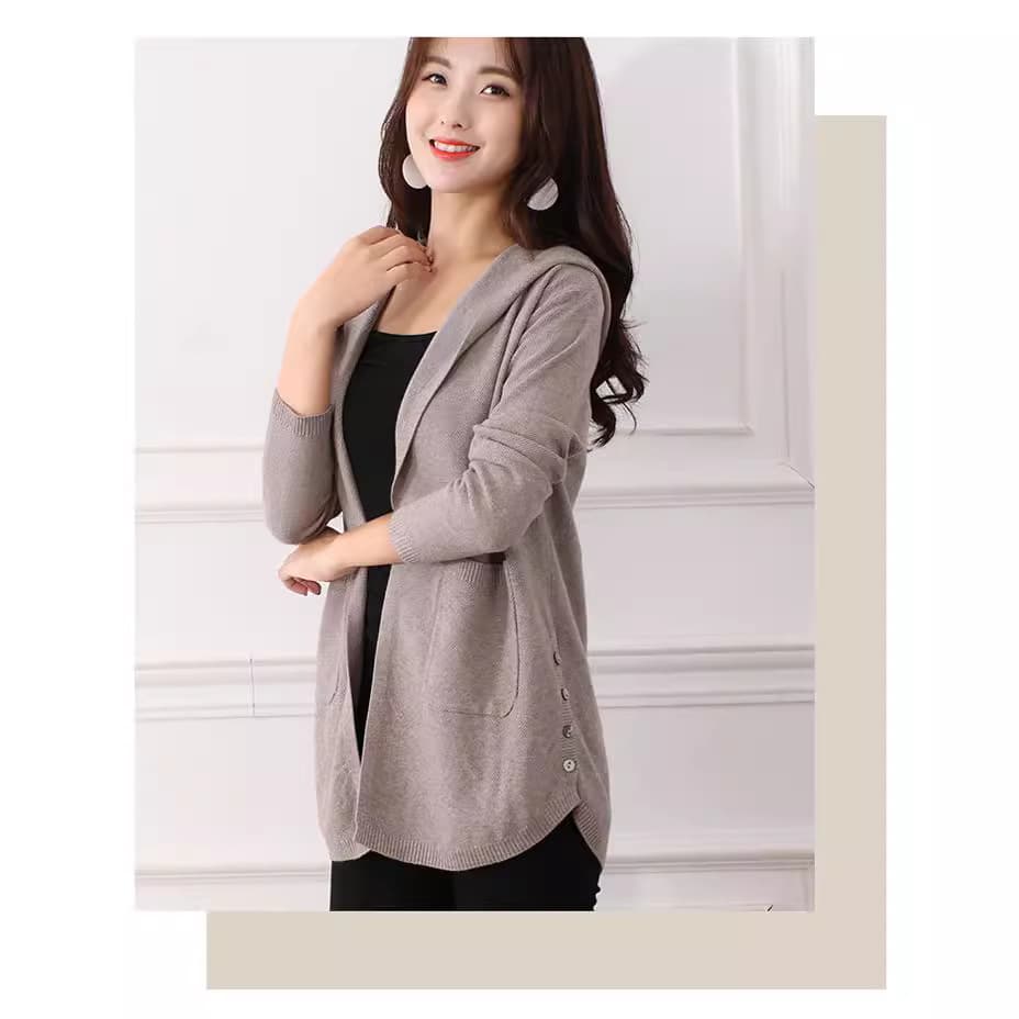 Spring New Knit Cardigan Women's Shawl Open Front Sweater Lightweight Spring Outerwear