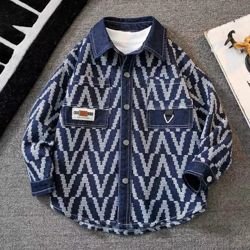 2024 New Style Denim Jacket for Boys, Autumn/Winter, Cool and Stylish Clothes for Medium and Large Children