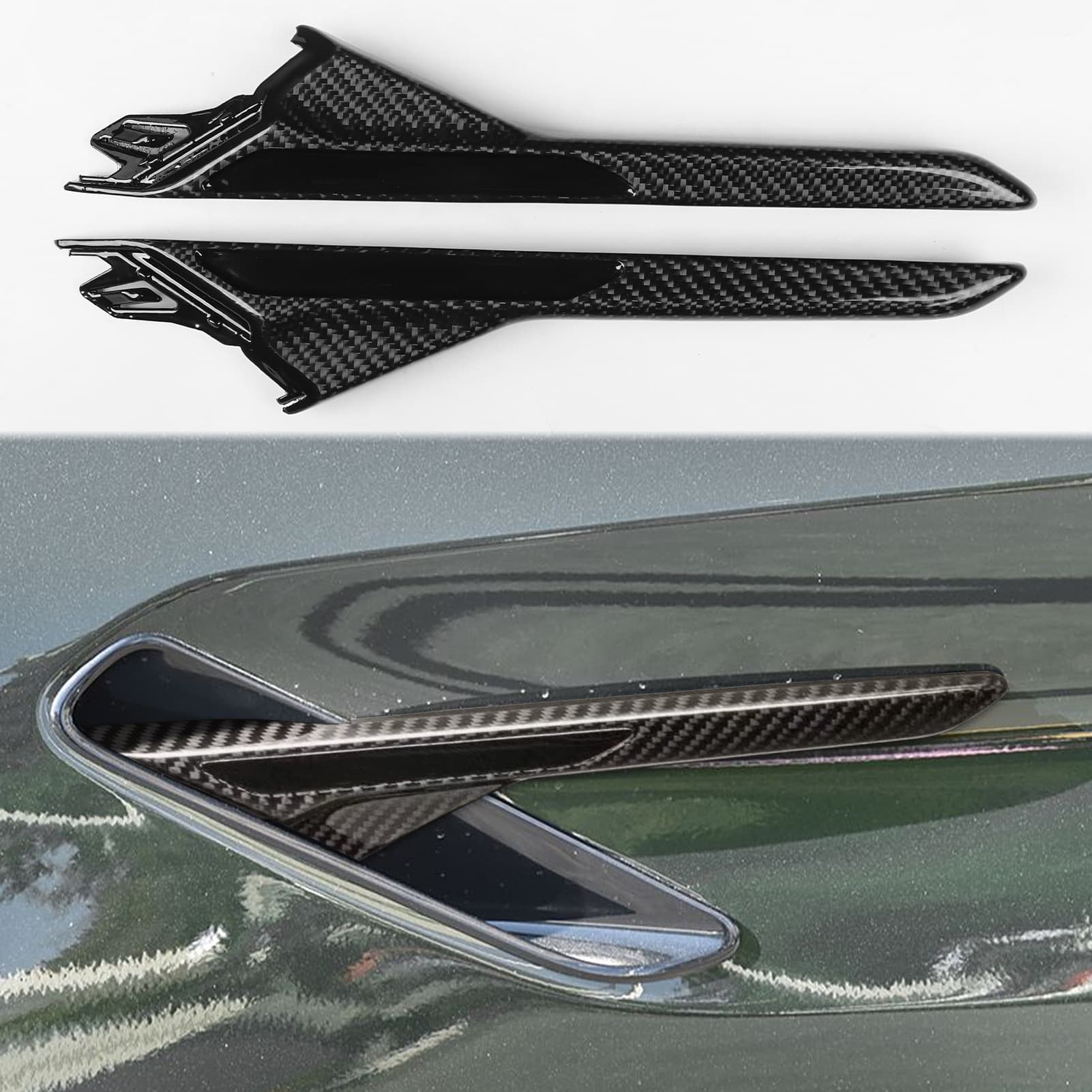 Suitable for BMW M5 F90 17-23 real carbon fiber car exterior modification M5 fender air outlet replacement parts