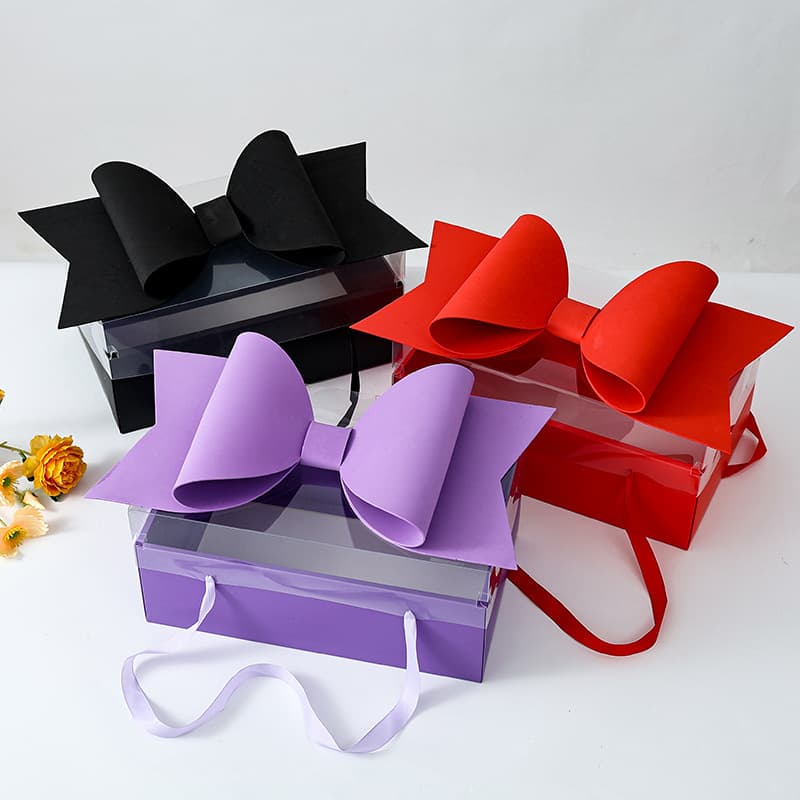 Foam big bow box Valentine's Day fruit flower box companion gift box Christmas hand-held flower box manufacturer wholesale