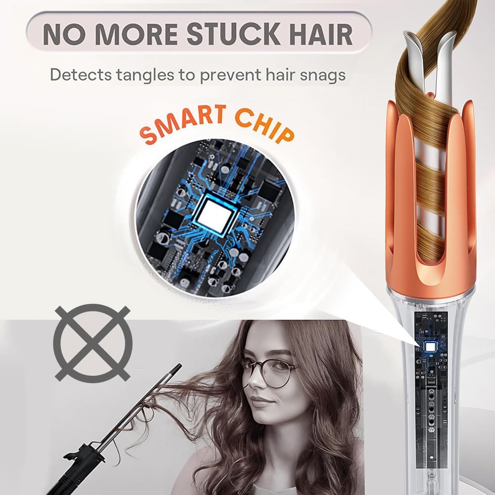 Auto Curling Iron 25mm 19mm 32mm Fast Heating Anti-Scald Electric Rotating Curler Ceramic PTC