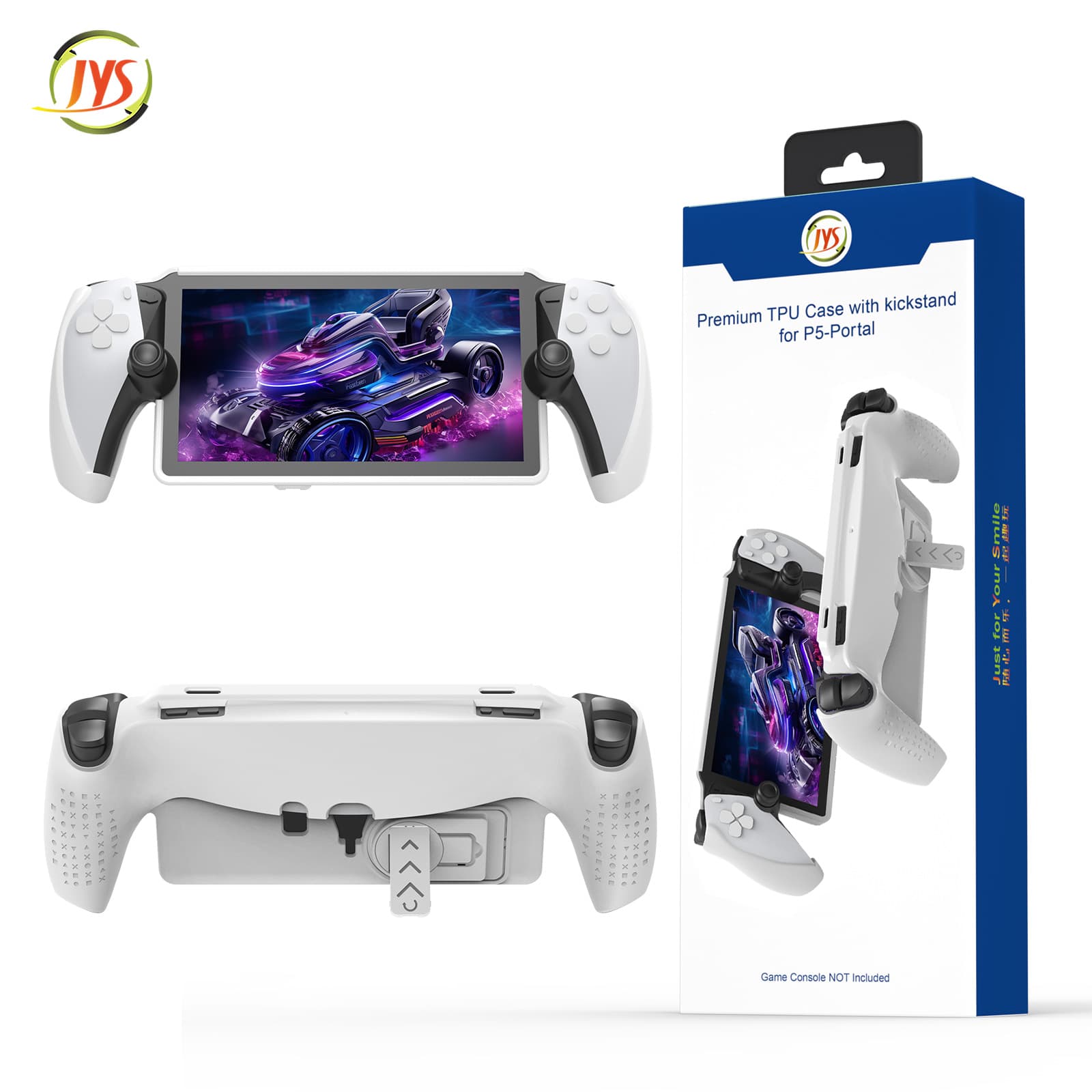 JYS PS5 Portal Handheld TPU Protective Case Anti-Slip Shockproof with Stand PS5 Streaming Handheld Accessory