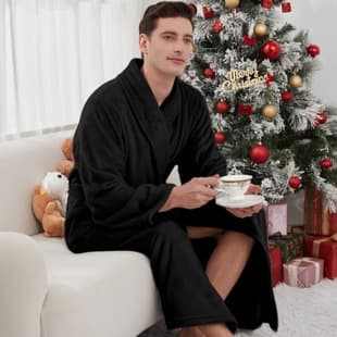 Winter Thick Bathrobe Men Plus Size Flannel Long Bathrobe Couple Warm Pajamas Women European-American Homewear