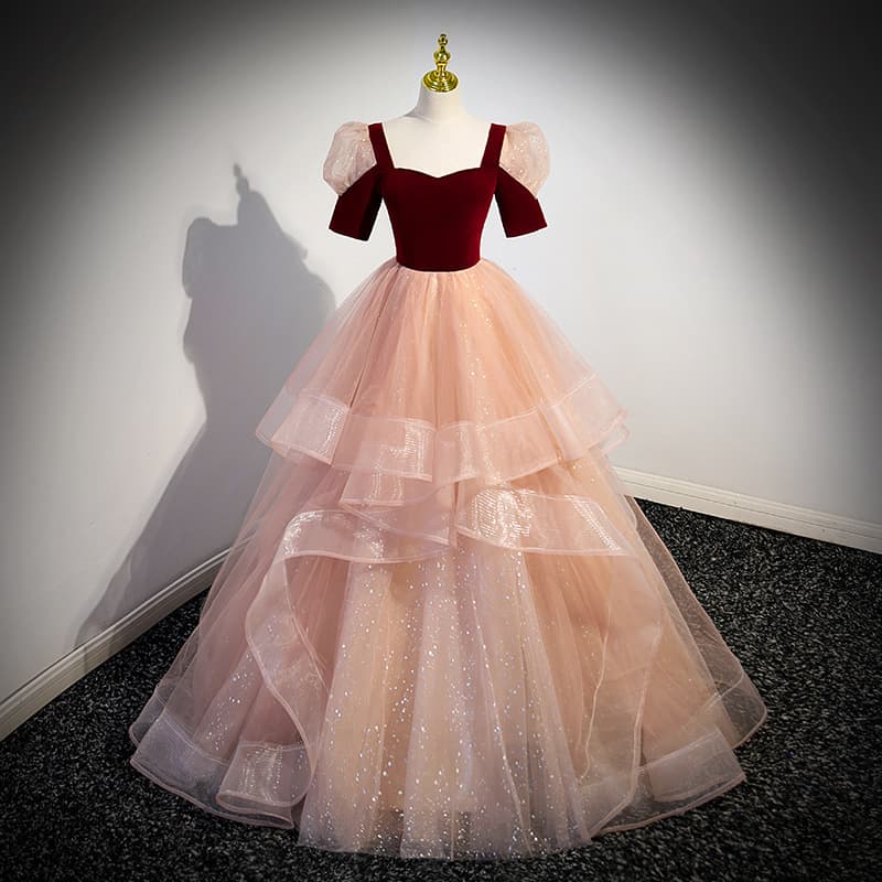 Red Evening Dress Light Luxury Niche High-End Toast Dress Birthday Princess Gown Adult Ceremony Vocal Art Exam Solo Performance