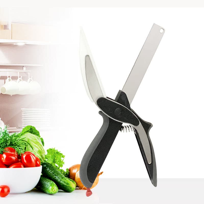 Kitchen Tool Food Scissors Vegetable Scissors 2-in-1 Smart Chopping Knife Multi-Function Kitchen Scissors