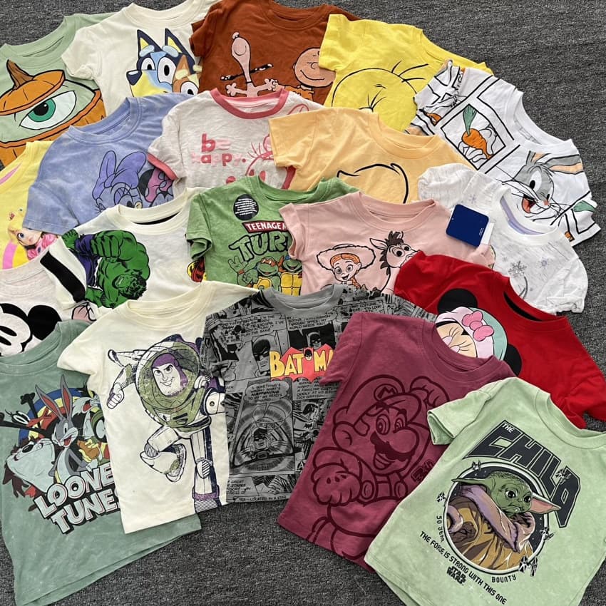 D Foreign Trade Children's Short-Sleeve T-Shirts Miscellaneous Wholesale Cartoon Tops toddler tshirts short