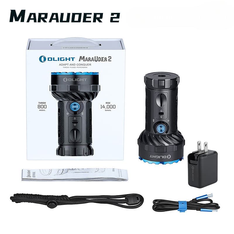 OLIGHT MARAUDER 2 High-Power Flashlight with Flood and Spot Light, Outdoor Search and Cave Exploration, 14000lm Strong Light Flashlight