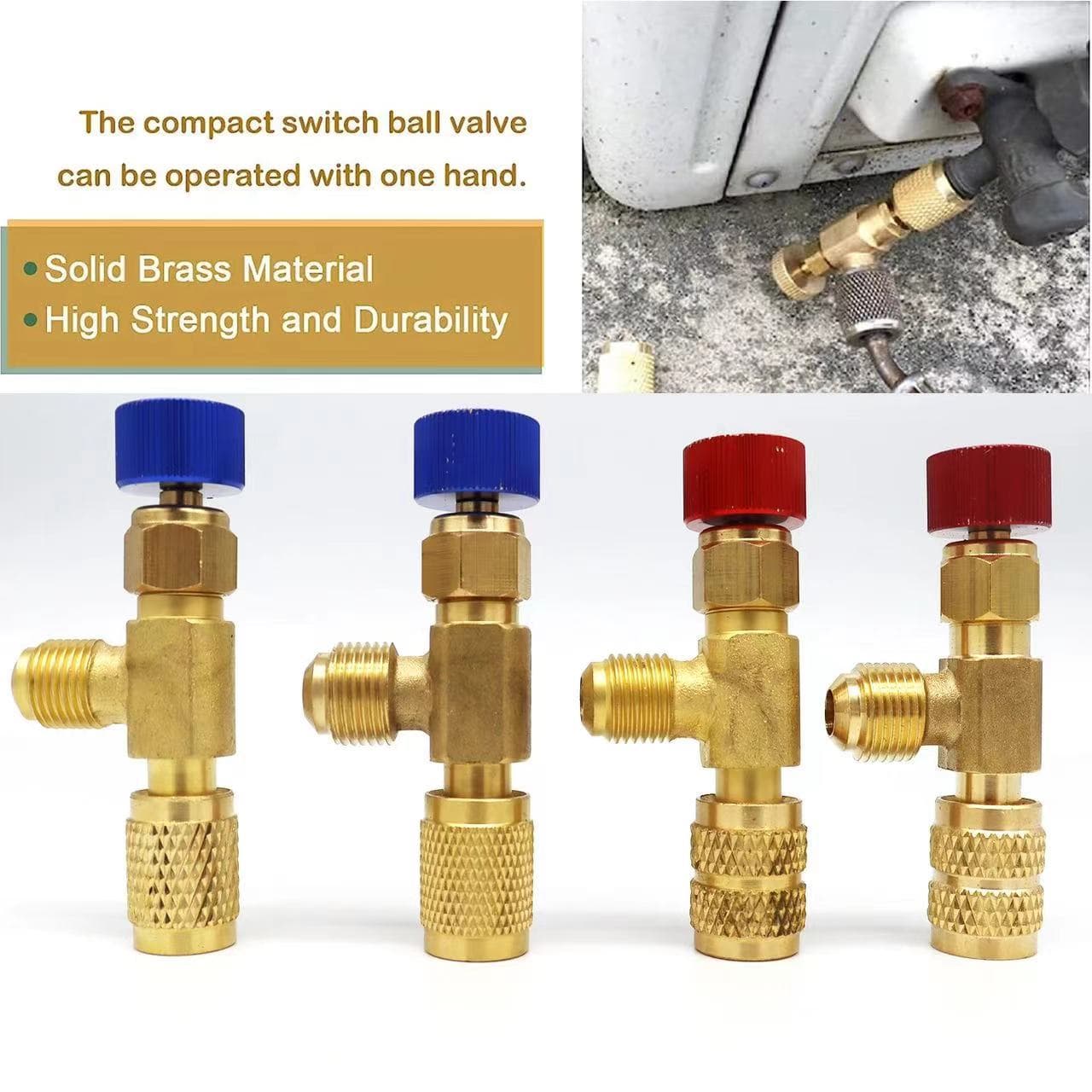 Fluorine Safety Valve Refrigerant Anti-freeze Injury Safety Valve R22 R410a Safety Conversion Connector Air Conditioning Parts