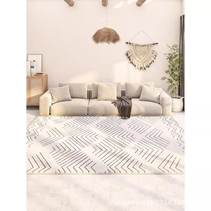 Home bay window new Chinese style carpet study room atmospheric printed carpet living room easy to clean soft imitation cashmere carpet