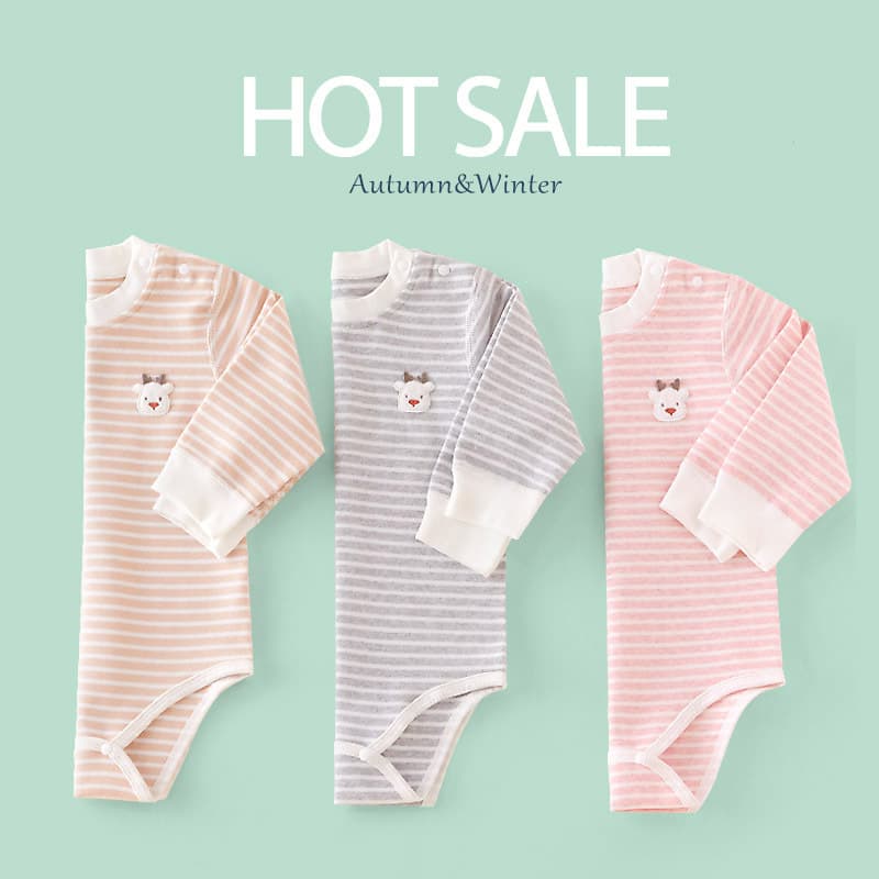 Custom Newborn Baby Clothes Autumn Winter Infant Bodysuit Onesie for Boys and Girls, Seamless Bodysuit