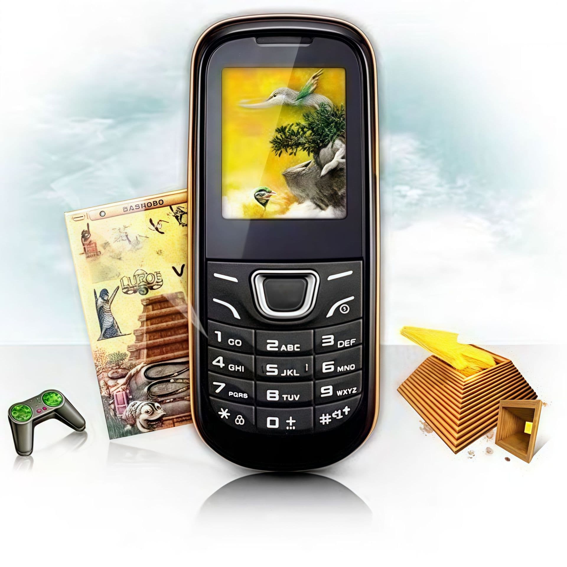 Cross-border Trade E1220 GSM 2G Phone Non-smart Mobile Senior Phone Student Keypad Feature Phone