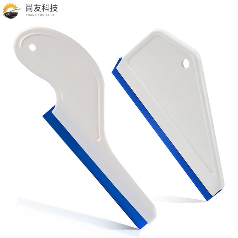 Cross-border Car Film Tool Oxford Soft Water Squeegee Glass Cleaning White Blue Special-shaped Trapezoidal Body Film Squeegee
