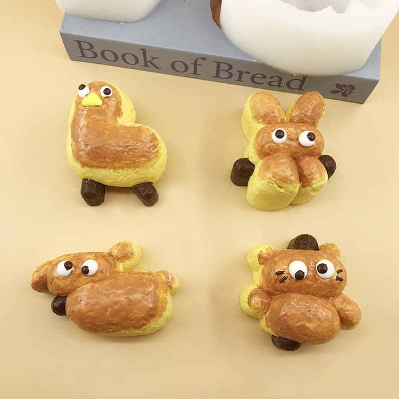 Squeeze Silicone Mold Funny Dull Eye Rabbit Cat Dog DIY Stress Relief Squeeze Mousse Plaster Ornament Craft Mold