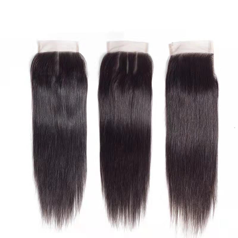 4*4 real hair blocks, natural color human hair, can be permed and dyed, 4*4closurenatural
