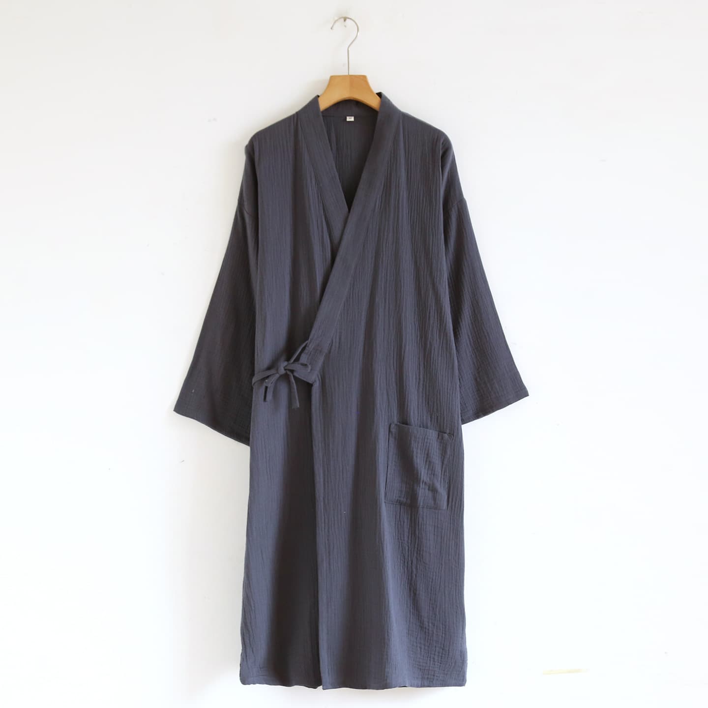 Japanese-style Couple Robe, Pure Cotton Gauze Unisex Bathrobe, Plus Size Sleepwear, Pure Cotton Crepe Kimono
