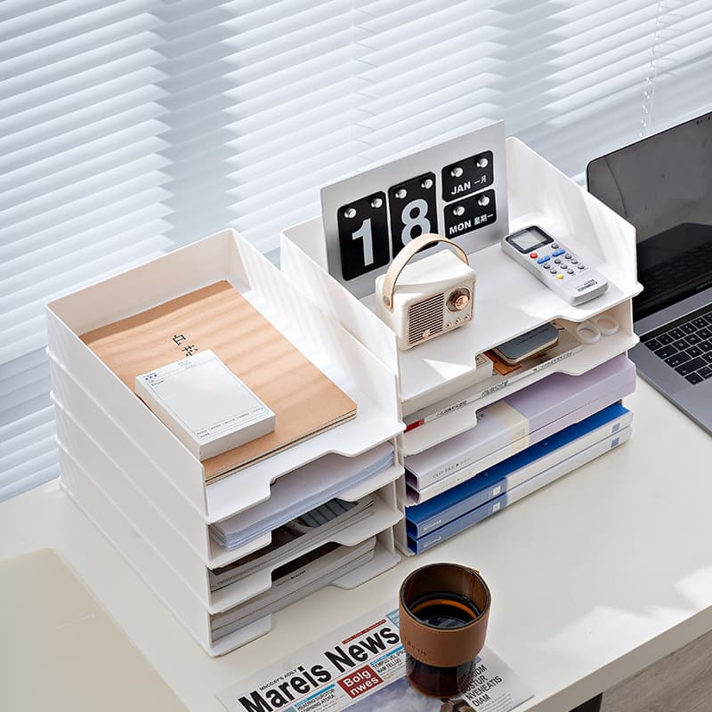 Multi-layer office document and stationery organizer, A4 paper holder.