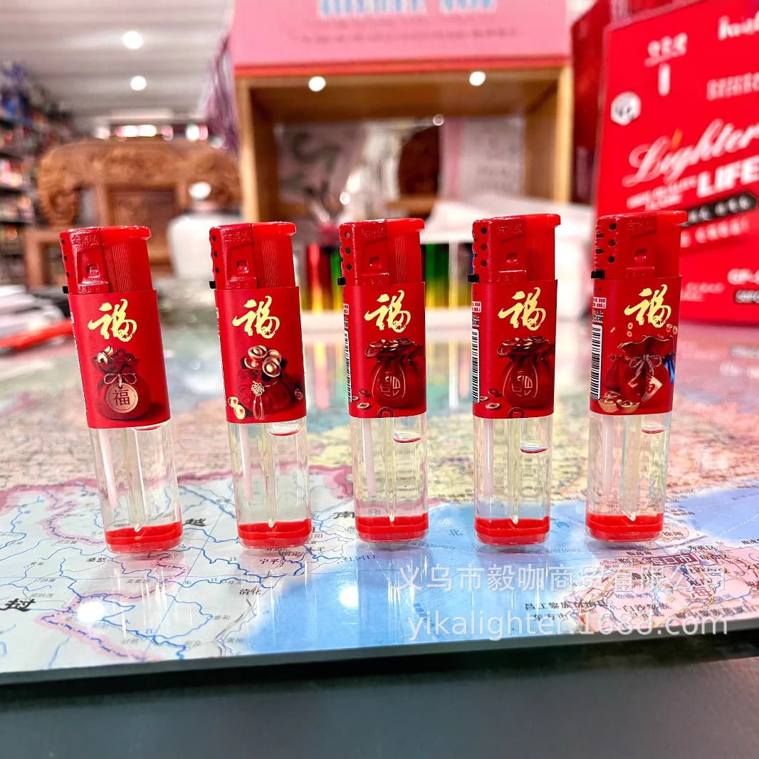 Factory Wholesale Colored Wind Cover Open Flame Semi-Transparent High-End Lighters, Creative Wrapped Design, Bulk Orders Welcome for Supermarkets
