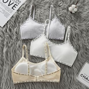 Girls' Bra Training Bra for Developing Teens Ages 9-12 Children's Anti-Nipple Show Cross-Border