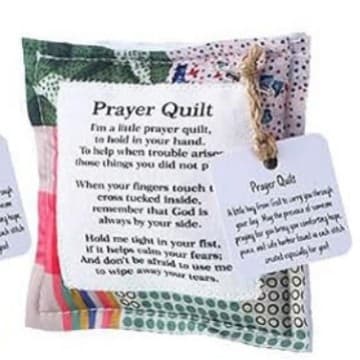 Cross-Border New Trend Creative Small Cloth Bag with Cross and Blessing Phrases Colorful Sewing Gift