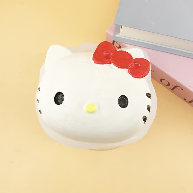 Large Kitty Cat Head Silicone Mold for Squishy DIY Aromatherapy Candle Gypsum Ornament Food-Grade Mold