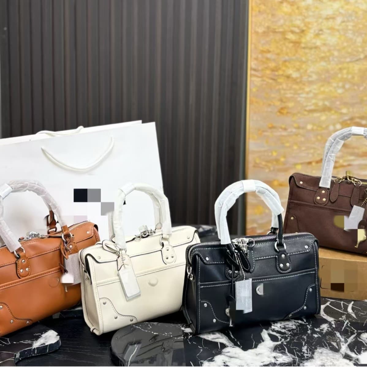 Kou C's Outlet Genuine Leather Handbag Women's 2026 New Women's Bag New High-end Large Capacity Motorcycle Bag