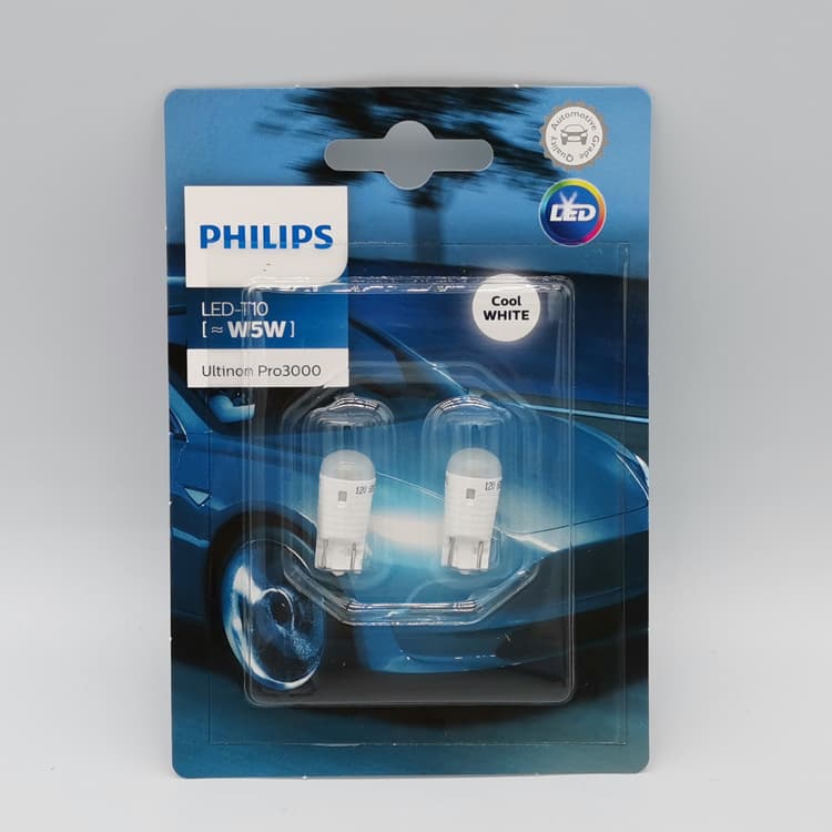 Philips PHILIPS 12V T10 W5W LED 11961U30CWB2 6000K small fishtail light bulb