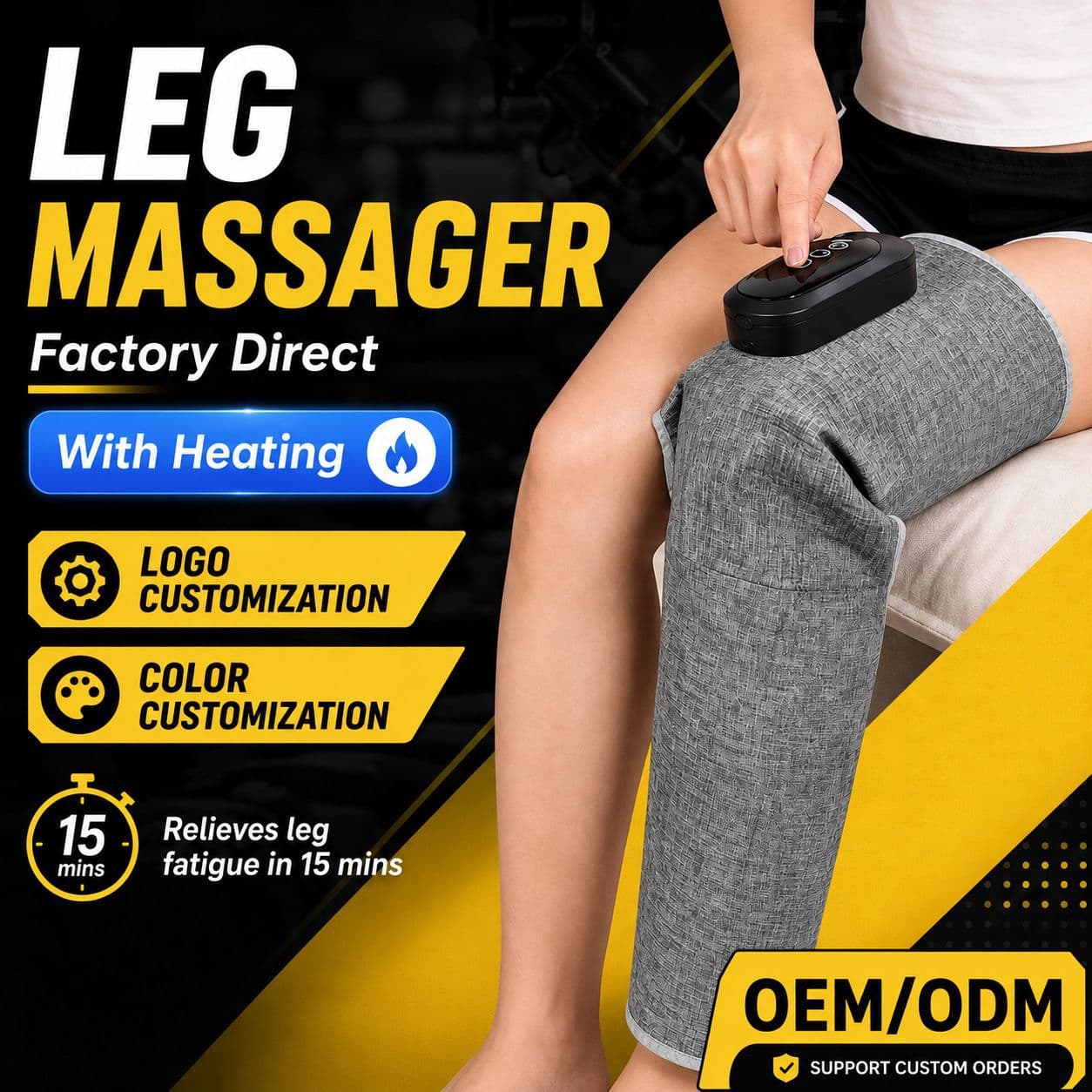 Cordless Leg Massager with Heat Air Compression Wholesale