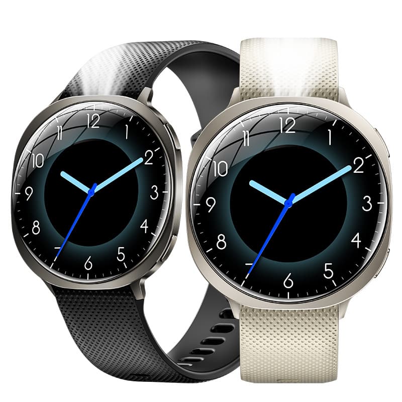 Cross-border new 1.32 Amoled ultra-thin outdoor sports smart watch with LED light and instructions in 16 languages