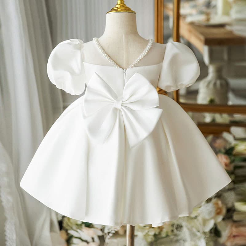 One-Year-Old Birthday Party Dress for Baby Girl, Piano Performance, Little Host, European-American Princess Dress, Wedding Flower Girl