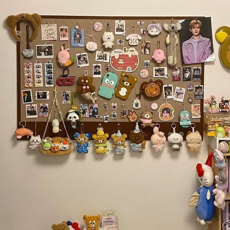 Photo wall felt board self-adhesive punch-free glasses jewelry storage board room dormitory bedroom desktop wall decoration