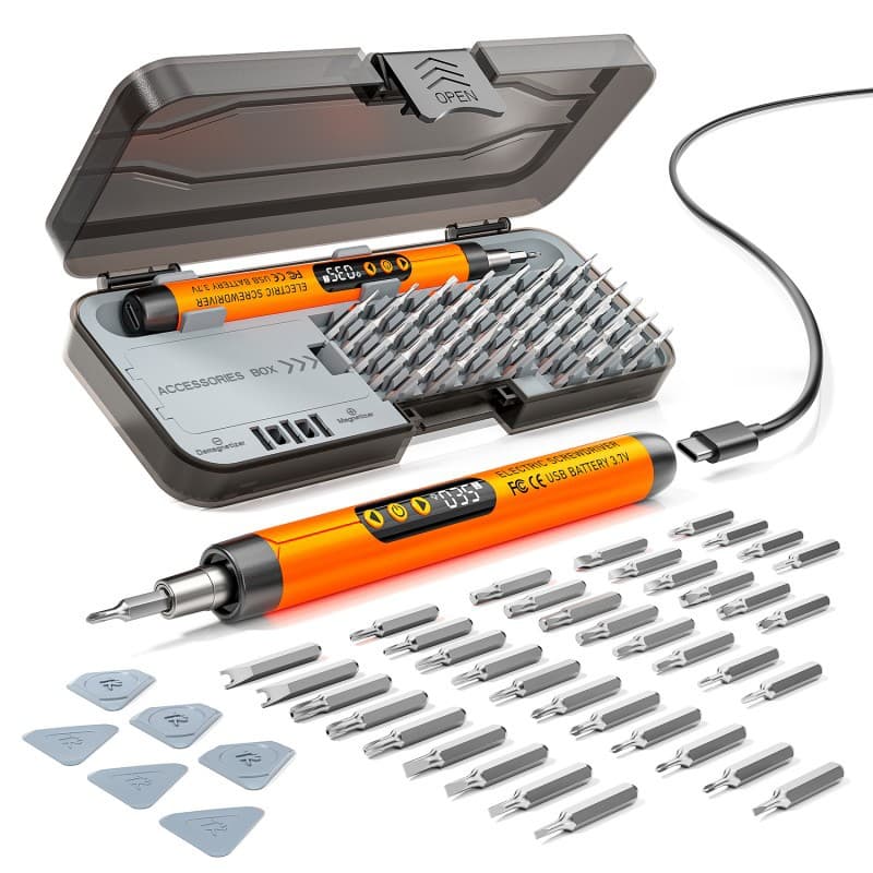 Cross-border 47-in-1 Silent Durable Long-Lasting High-Torque Compact Digital Display Multi-Function Precision Electric Screwdriver Set
