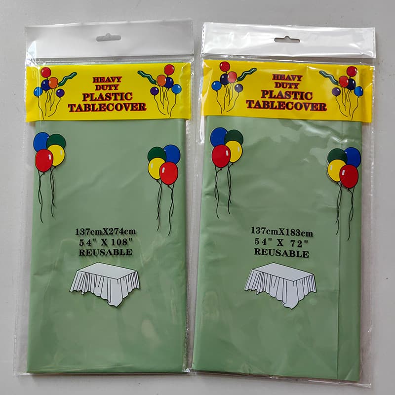 Manufacturer supply disposable party tablecloth PE plastic sheet birthday dessert table solid color tablecloth 137*274cm