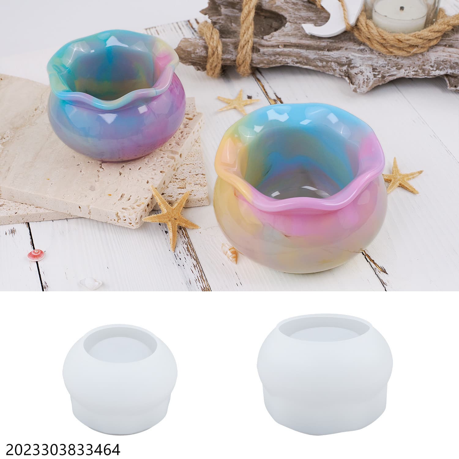 DIY Crystal Epoxy Resin Fish Tank Storage Jar, Ashtray, Flower Pot, Mirror Silicone Mold