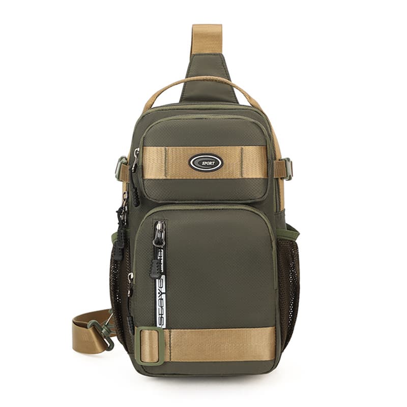 Cross-border Men's Chest Bag Oxford Cloth Waterproof Single Shoulder Bag Multi-functional Large Capacity Crossbody Bag Fashionable Versatile Chest Bag